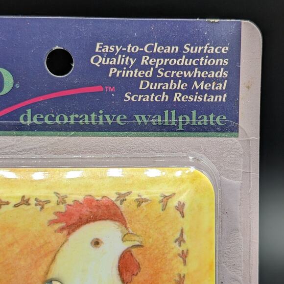 Vintage Rooster Switch Plate Cover Chicken NOS Deco Style Decorative Wall plate - Picture 4 of 7